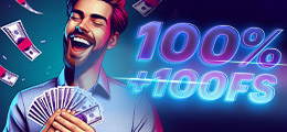 100% + 100 FS на первый депозит от 500₽ Приветственный